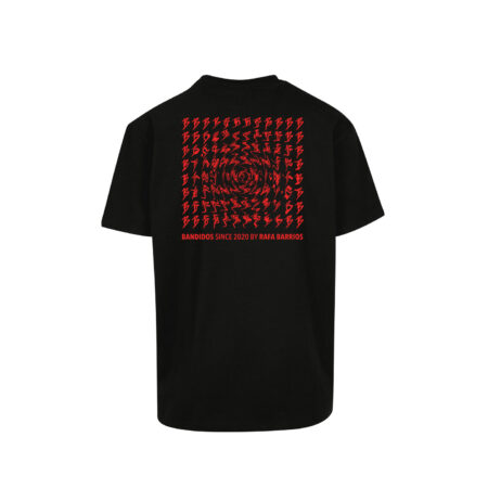 BANDIDOS T-SHIRT(SPIRAL) BLACK & RED